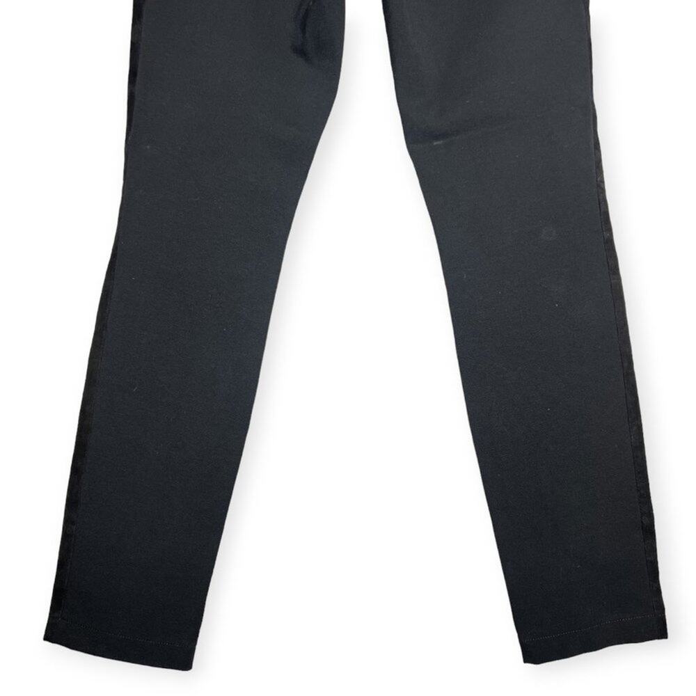 Lafayette 148 Suede Front Stretch Skinny Pant SIZE S Black Ponte Back Legging - Picture 11 of 11